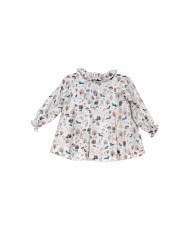 Minidress Diana Bordado A Mano Crudo-Tartaleta