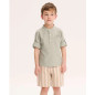 Camisa de niño verde con cuello mao-Dadati