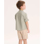 Camisa de niño verde con cuello mao-Dadati