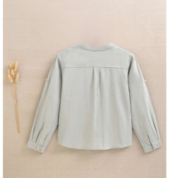 Camisa de niño verde con cuello mao-Dadati