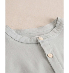 Camisa de niño verde con cuello mao-Dadati