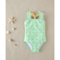Bañador de niña de estampado geométrico verde-Dadati