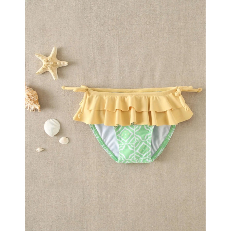Culetín de bebé con estampado geométrico y detalle de lazos-Dadati