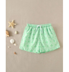 Bañador de niño con estampado geométrico y cintura elástica-Dadati