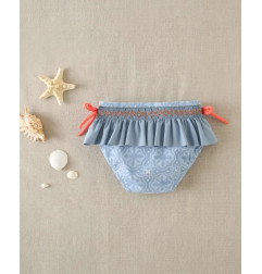 Culetín de bebé con estampado geométrico con detalle de lazos-Dadati
