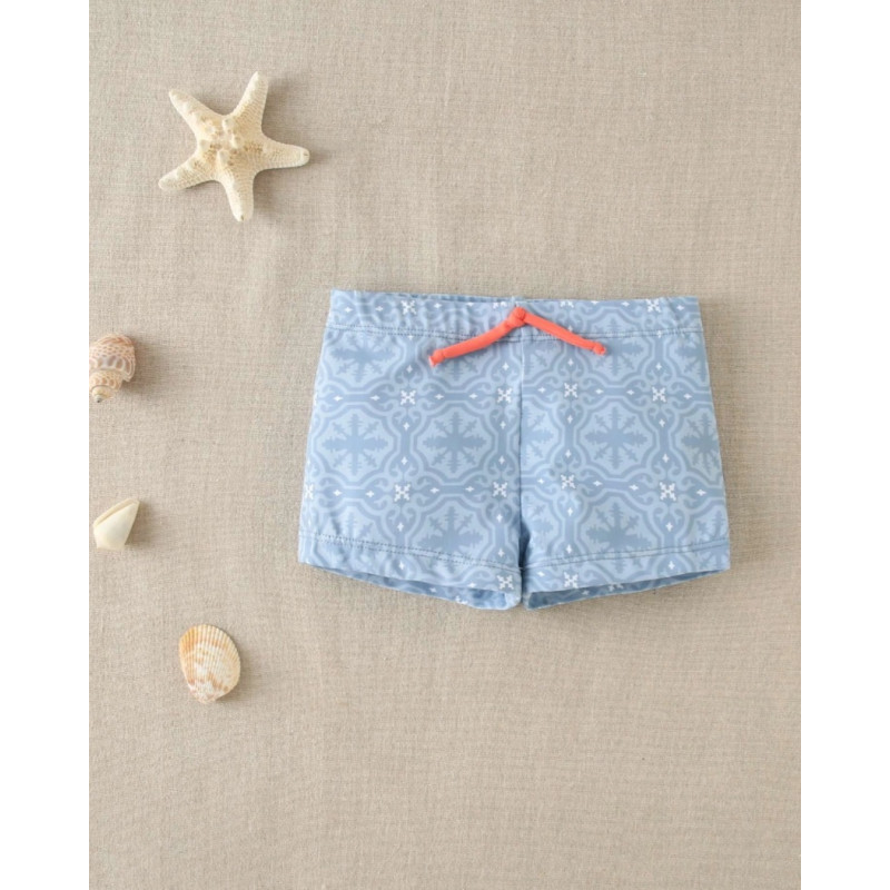 Bañador de bebé lycra con estampado geométrico tipo boxer-Dadati