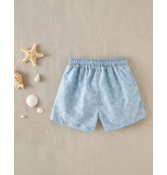 Bañador de niño con estampado geométrico y cintura ad