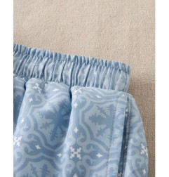 Bañador de niño con estampado geométrico y cintura ad
