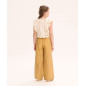 Pantalón de niña mostaza fluido con textura-Dadati