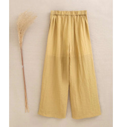 Pantalón de niña mostaza fluido con textura-Dadati