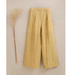 Pantalón de niña mostaza fluido con textura-Dadati
