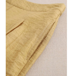 Pantalón de niña mostaza fluido con textura-Dadati