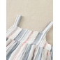 Vestido de bebe niña de tirantes estampado de rayas naranja y azul-Dadati