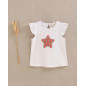 Camiseta de bebé blanca con dibujo de estrella-Dadati