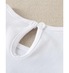 Camiseta de bebé blanca con dibujo de estrella-Dadati