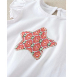 Camiseta de bebé blanca con dibujo de estrella-Dadati