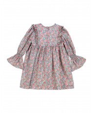 Vestido Ana Falda Frunce Coral-Tartaleta