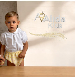 Camisa blanca cuello bebé-Alida Kids