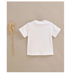 Set Camiseta de bebé blanca con dibujo de elefante y boxer-Dadati
