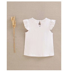 Set Camiseta de bebé blanca con dibujo de estrella y culetín-Dadati