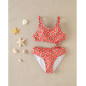 Trikini de niña con estampado geometrico y detalle en la cintura-Dadati