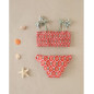 Bikini de niña con estampado geométrico y nido de abeja-Dadati