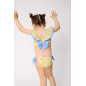 Bikini niña detalle volante y lazos estampado tortugas -Ysabel Mora