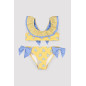 Bikini niña detalle volante y lazos estampado tortugas -Ysabel Mora