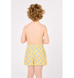 Bañador niño corto estampado tortugas amarillo-Ysabel Mora