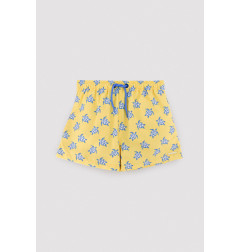 Bañador niño corto estampado tortugas amarillo-Ysabel Mora