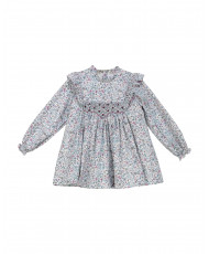 Minidress Brezo Bordado a Mano Berenjena- Tartaleta