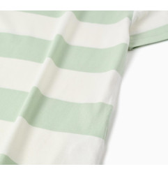 Camiseta de algodón a rayas para niño, blanco/verde-Zippy