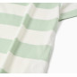 Camiseta de algodón a rayas para niño, blanco/verde-Zippy