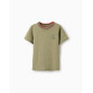 Camiseta de algodón con bordado Cactus Garden para niño, verde-Zippy