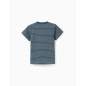Camiseta de algodón con rayas jacquard para niño, azul/beige-Zippy