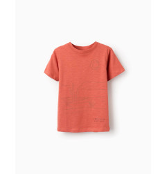 Camiseta de algodón con estampado Work of Art para niño, naranja-Zippy