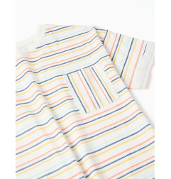 Camiseta de algodón a rayas con bolsillo para niño, multicolor-Zippy