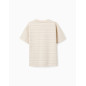 Camiseta de algodón con rayas jacquard para niño, beige claro-Zippy