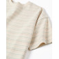 Camiseta de algodón con rayas jacquard para niño, beige claro-Zippy