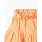 Pantalón corto de algodón paperbag con forro para niña, naranja-Zippy