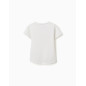 Camiseta de algodón con estampado de conchas para niña, blanco-Zippy