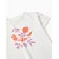 Camiseta de algodón con estampado de conchas para niña, blanco-Zippy
