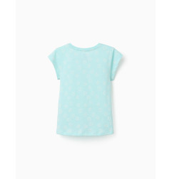 Pack 2 camisetas de algodón con estampados veraniegos para niña, azul/blanco-Zippy