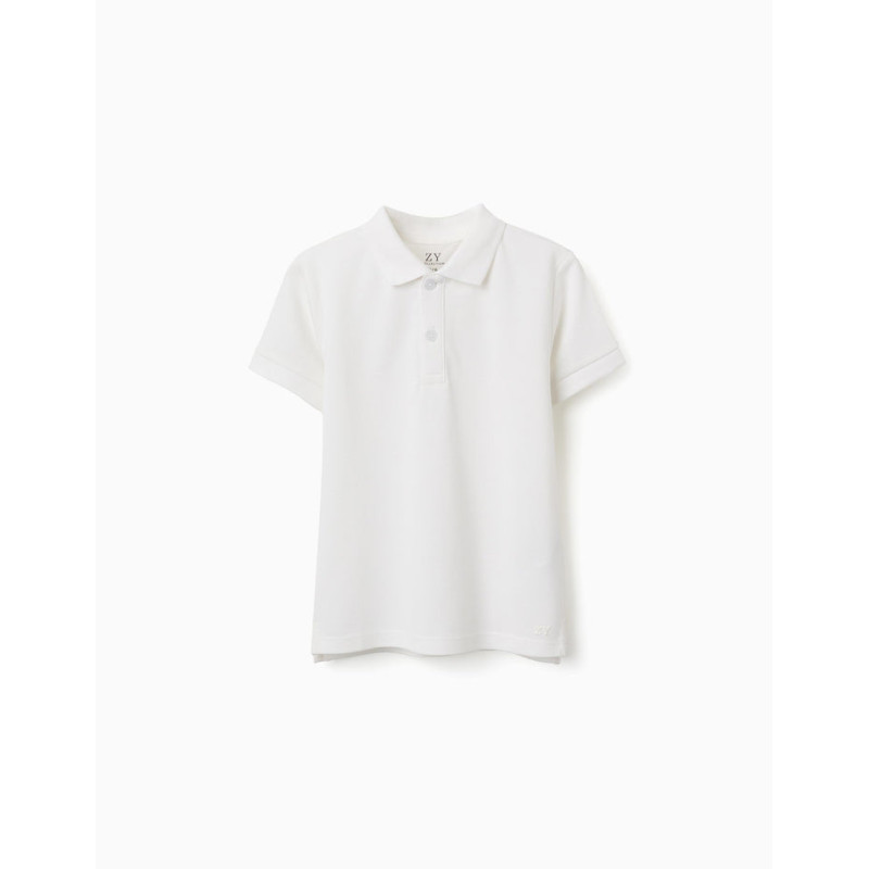 Polo de manga corta en piqué de algodón para niño-Zippy