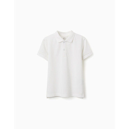 Polo de manga corta en piqué de algodón para niño-Zippy