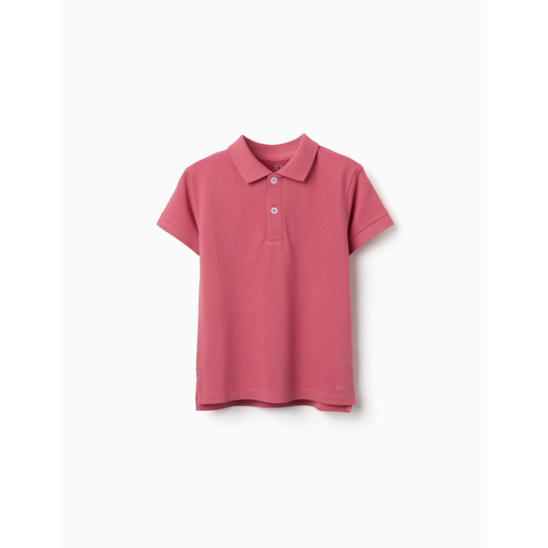 Polo de manga corta en piqué de algodón para niño-Zippy