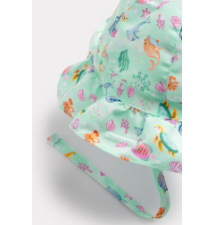 Gorro de playa bebé ala ondulada estampado fauna marina-Ysabel Mora