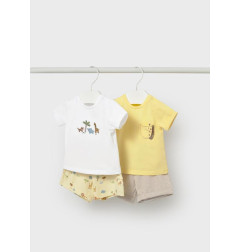 Conjunto 4 piezas pantalón corto recién nacido sunny-Mayoral