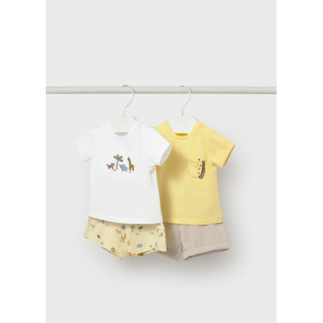 Conjunto 4 piezas pantalón corto recién nacido sunny-Mayoral
