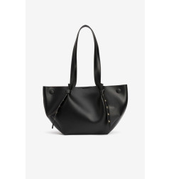 Bolso shopper negro minimalista-Tiffosi
